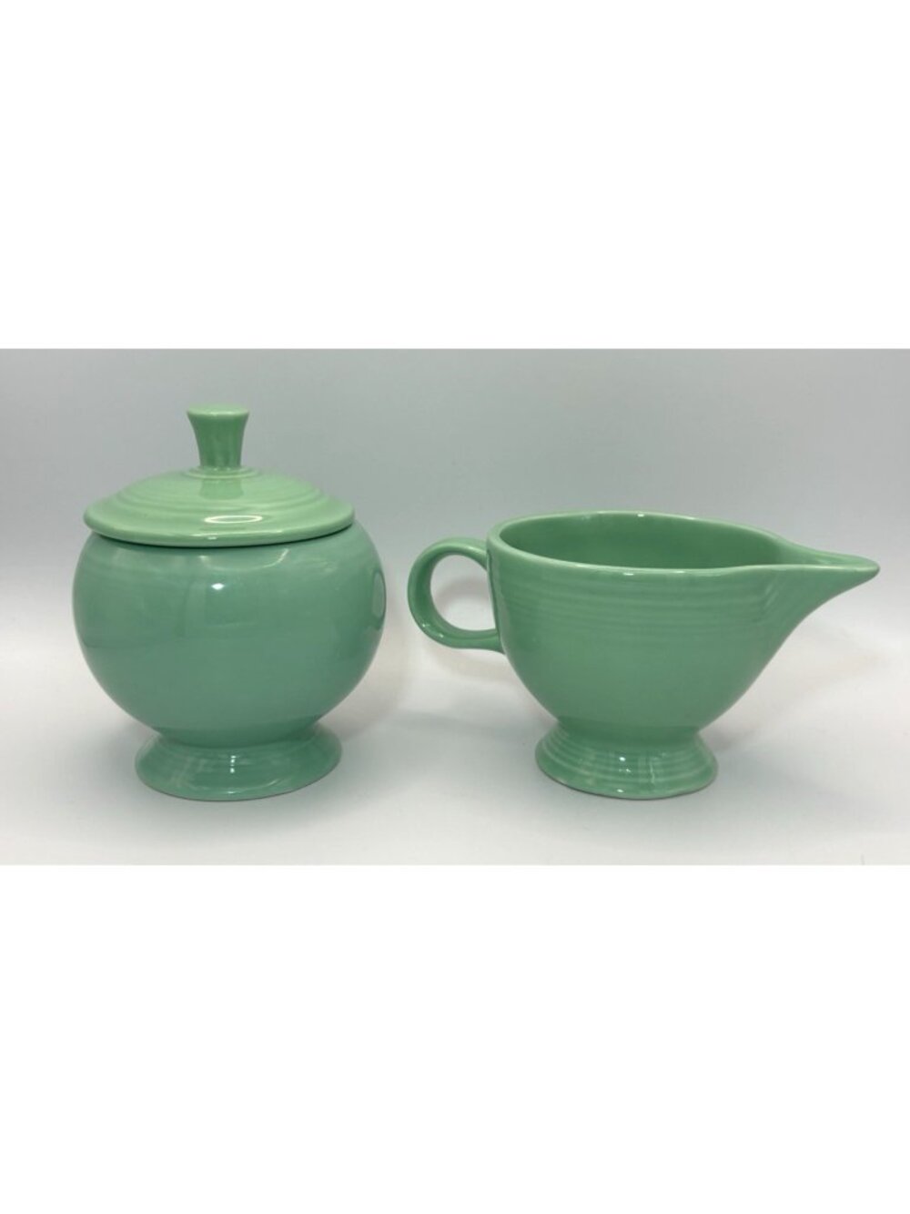 Fiesta Fiestaware Creamer & Sugar Bowl Set Sea Mist Green Homer Laughlin